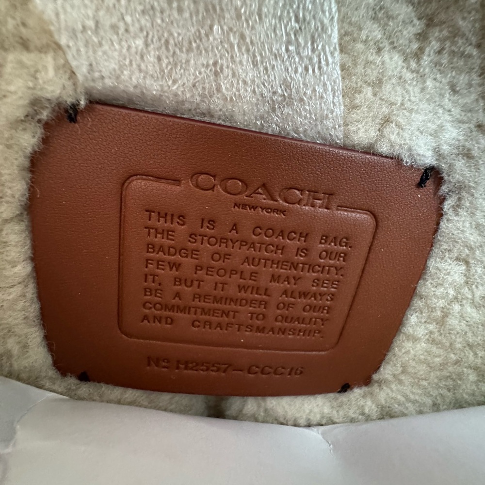 Coach Brooklyn Shoulder Bag 28 In Shearling Brass / Black Natural CCC16 - Picture 6 of 10